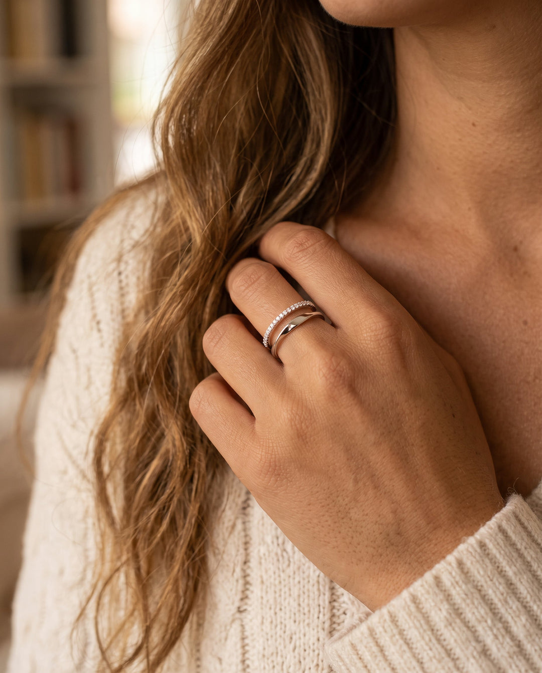 Justerbar ring med klara detaljer