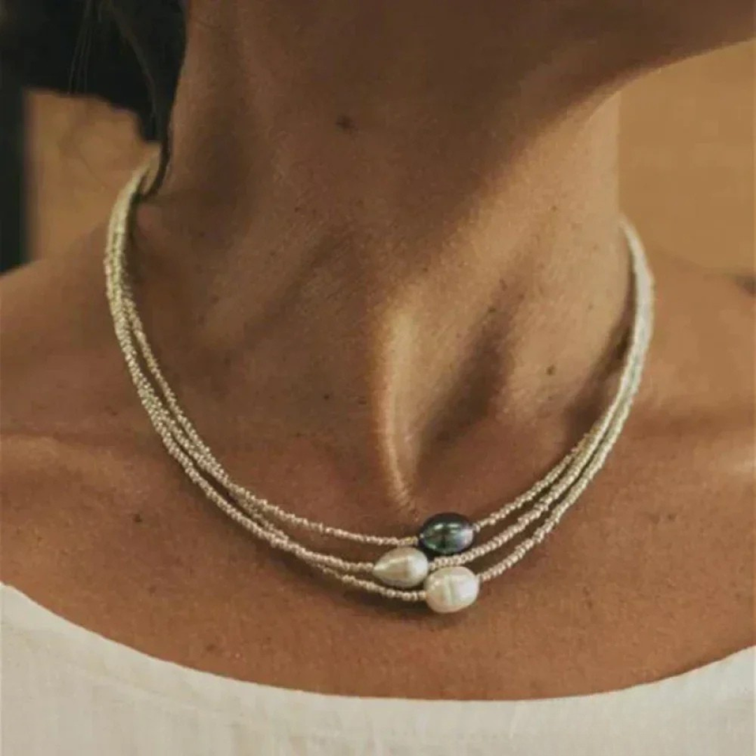 Pärlhalsband i Antik Stil