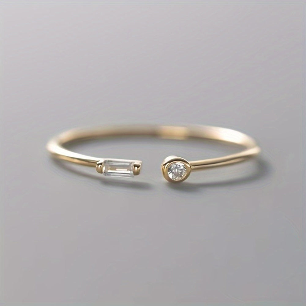 Minimalistisk ring med zirkonia