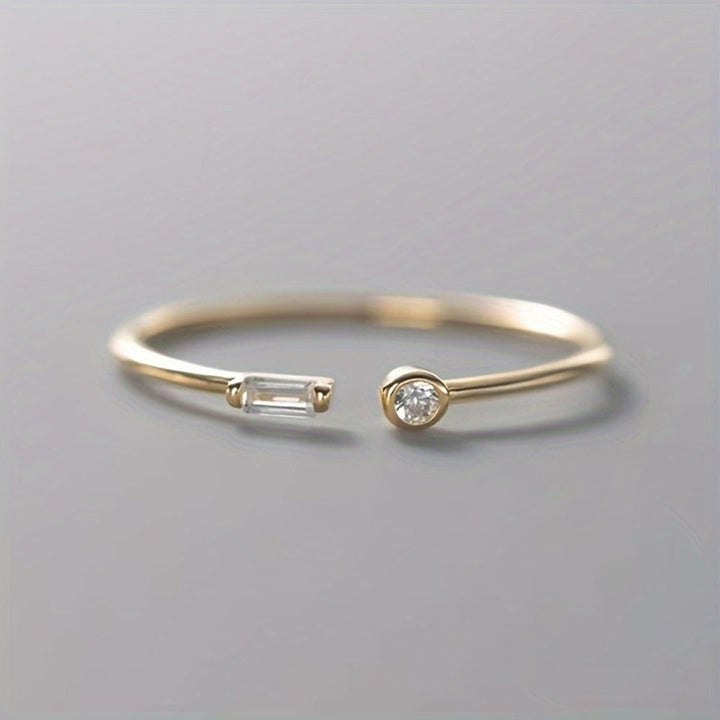 Minimalistisk ring med zirkonia