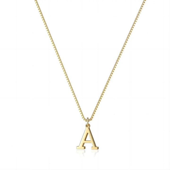 Gold Necklace with Initials in Love Letter Style