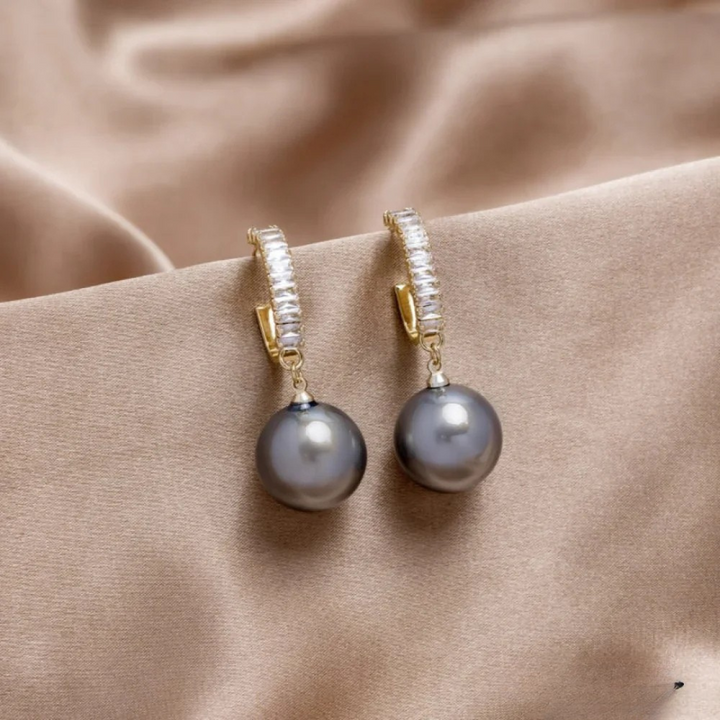 Eleganta Pärlörhängen med Zirkonia