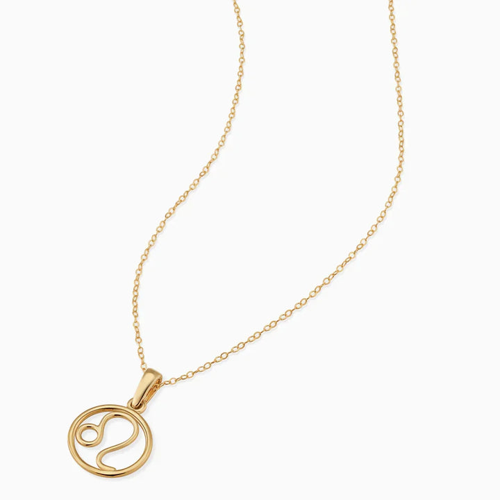 Gold Necklace with Zodiac Sign Symbol