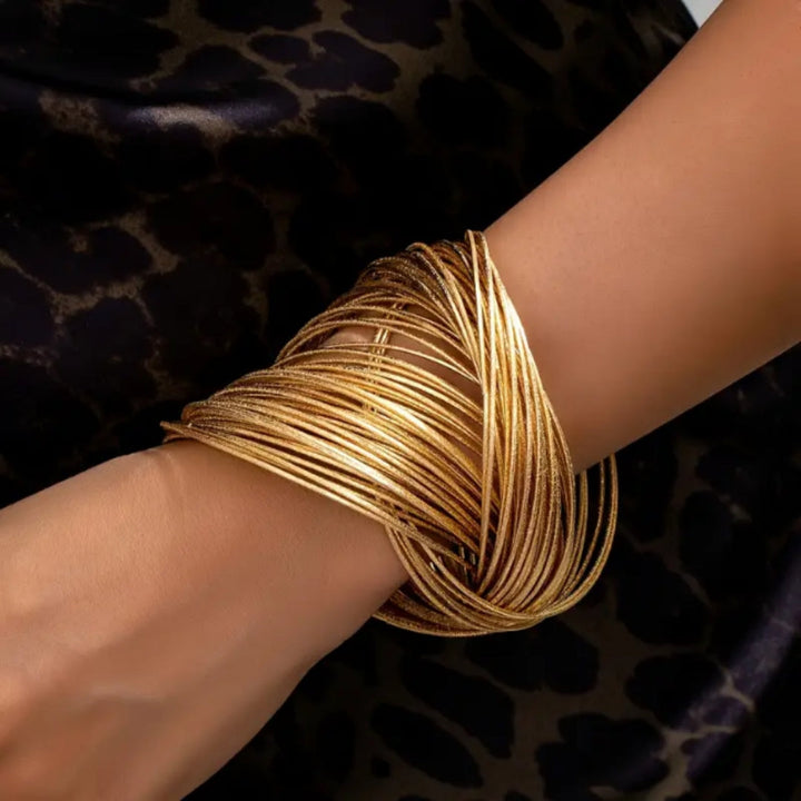 Flätat Armband i Guldton