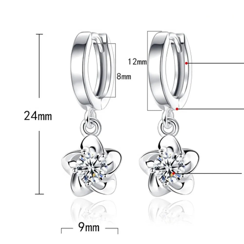 Örhängen i Sterlingsilver med Lila Zirkonia