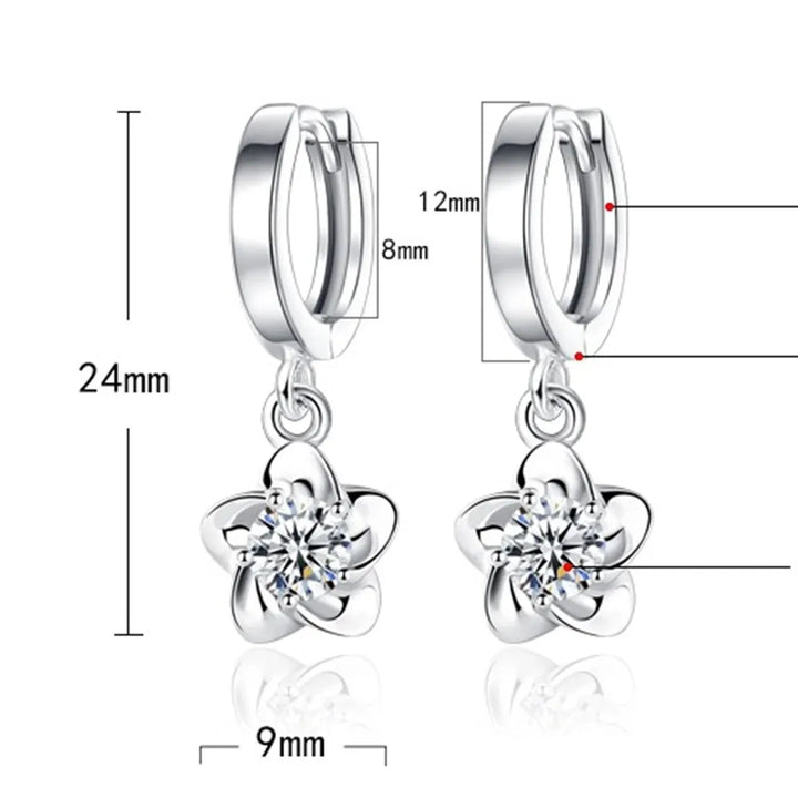 Örhängen i Sterlingsilver med Lila Zirkonia