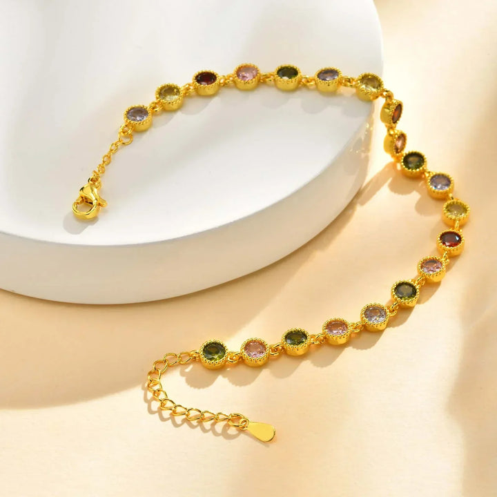 Vega Halsband med Färgade Stenar
