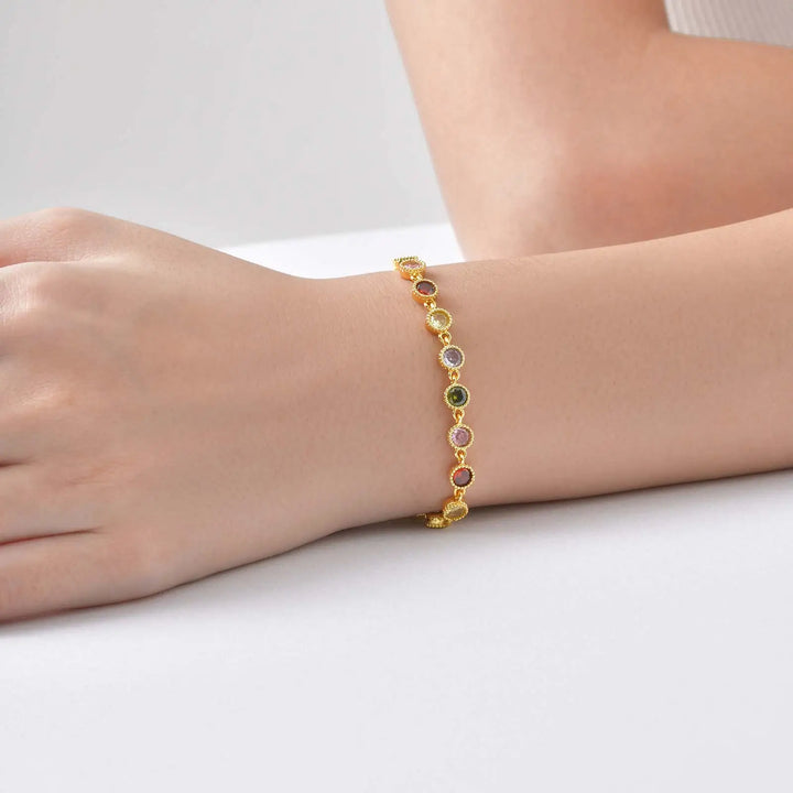 Vega Halsband med Färgade Stenar