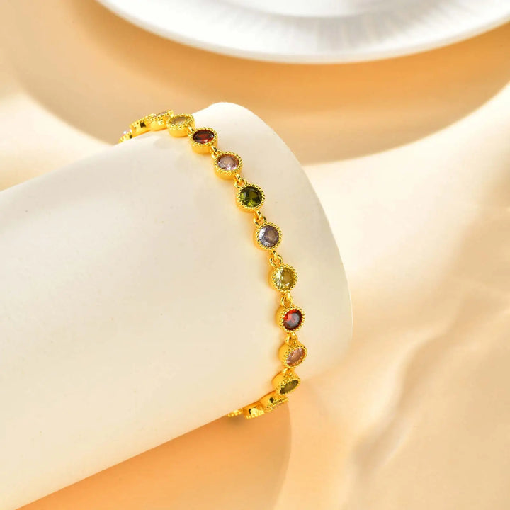 Vega Halsband med Färgade Stenar