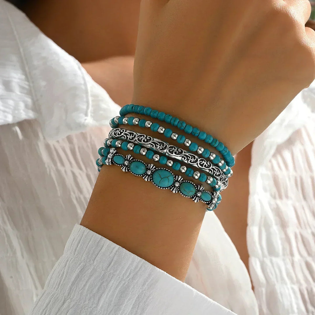Alva Turkost Armbandsset