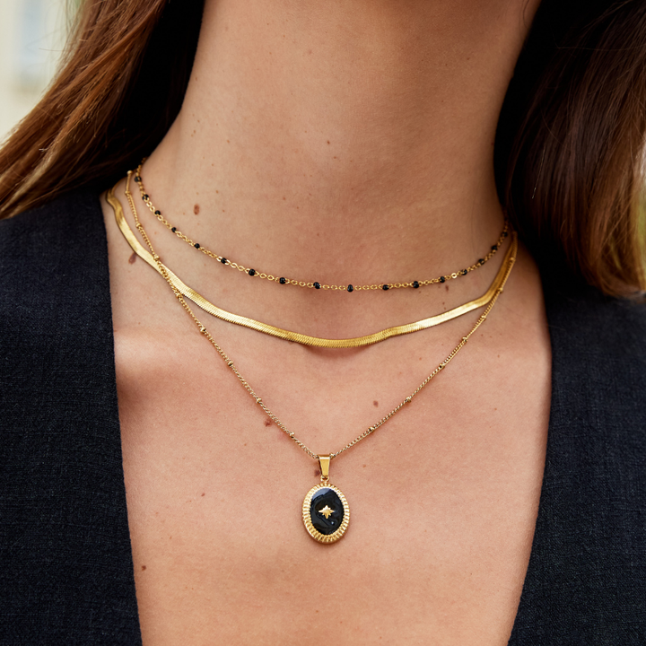 Golden Necklace with Fire