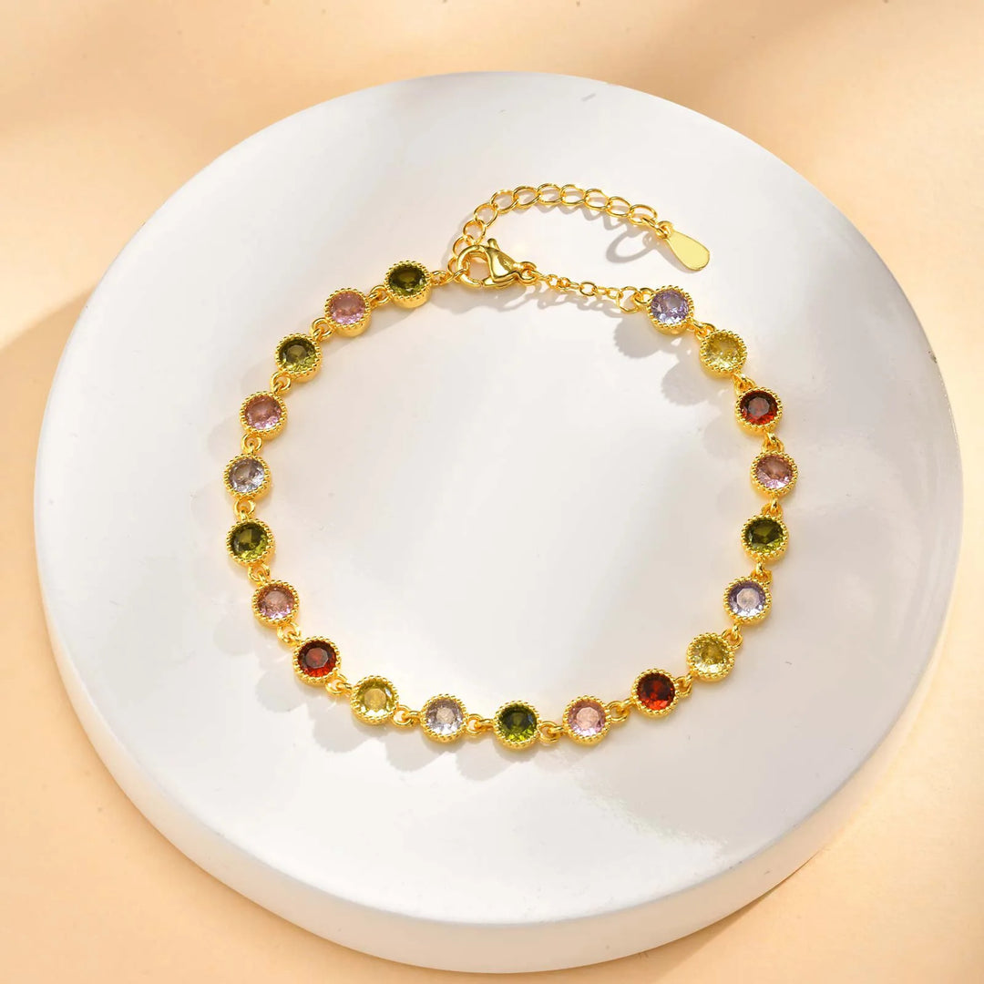 Vega Halsband med Färgade Stenar