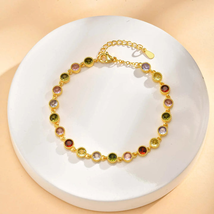 Vega Halsband med Färgade Stenar