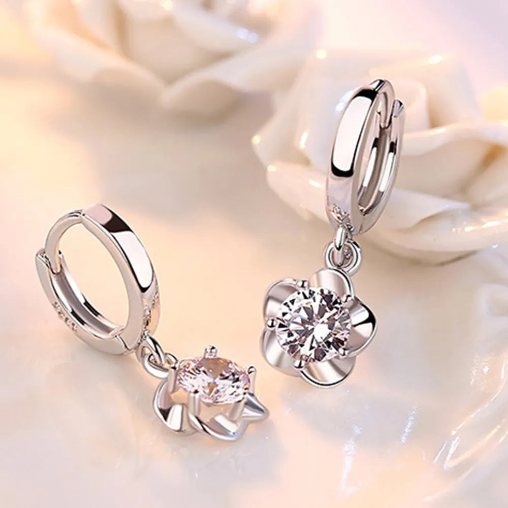 Örhängen i Sterlingsilver med Lila Zirkonia