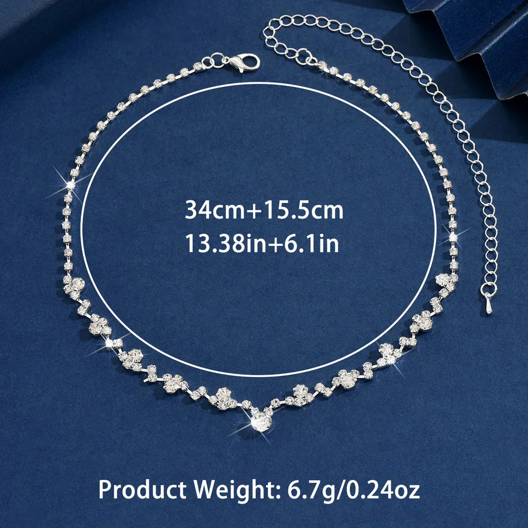 Elegant Brudhalsband med Kristalldetaljer