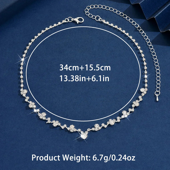 Elegant Brudhalsband med Kristalldetaljer