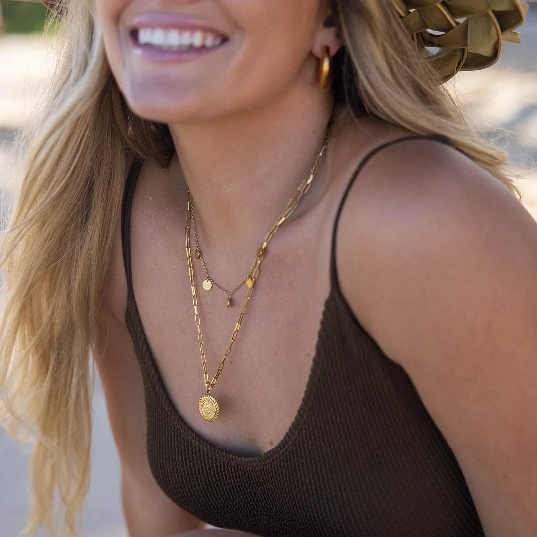 Gold Funky Buddha Necklace