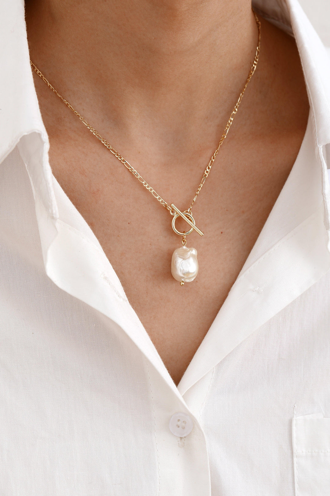 Elegant Halsband med Pärlhänge
