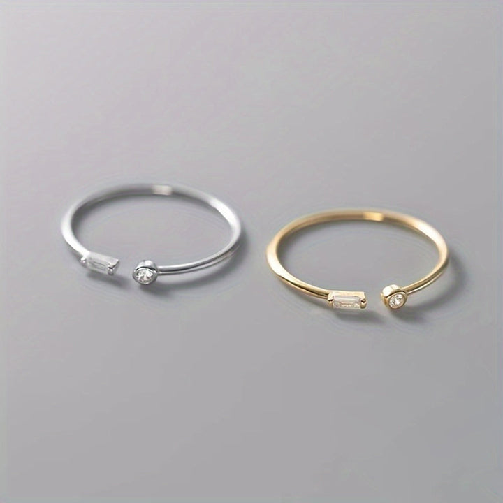 Minimalistisk ring med zirkonia