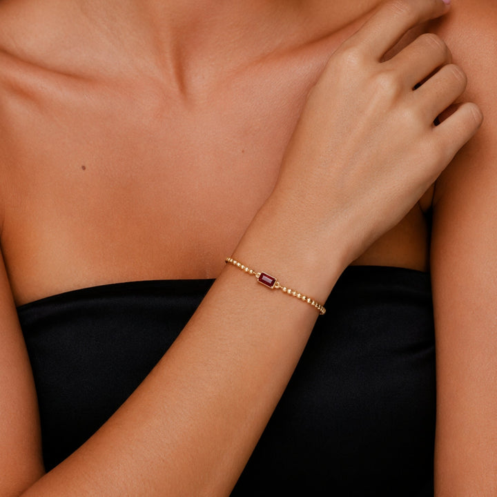 Pärlat Armband med Födelsesten