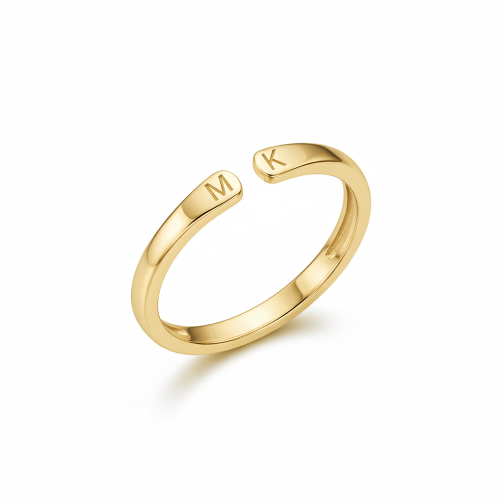 Justerbar Ring med Initialer