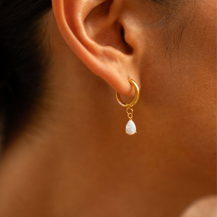 Ringörhängen Opal