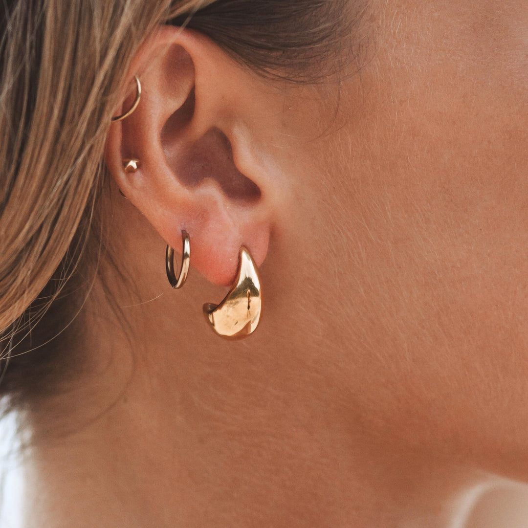 Droppformade Ringörhängen