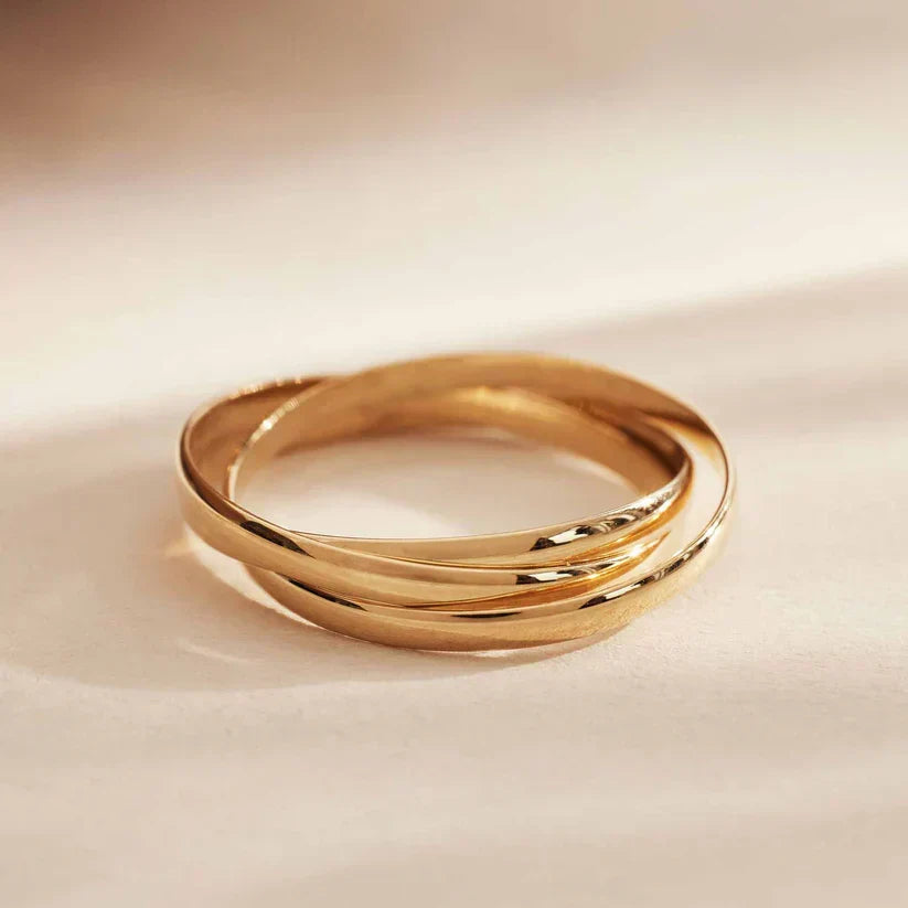 Guldpläterad Léna Trielle-ring