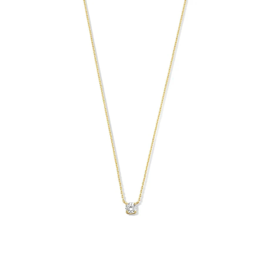 Cléa Gold Necklace with Moissanite Stones