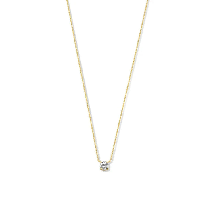 Cléa Gold Necklace with Moissanite Stones