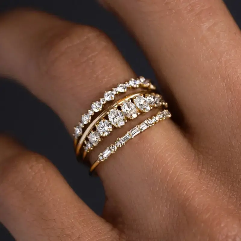 Ringset med klara detaljer
