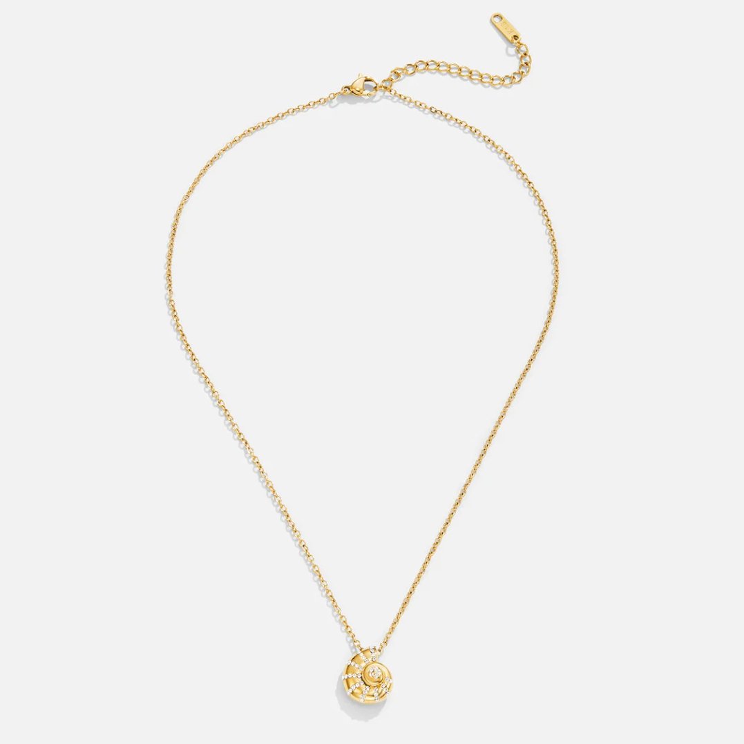 Halsband med Kristallprytt Snäckhänge