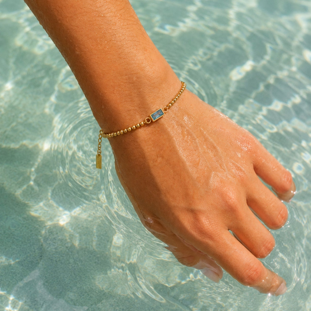 Pärlat Armband med Födelsesten
