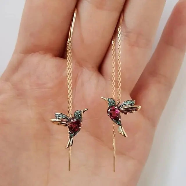 Solvi Trådörhängen med Kolibri