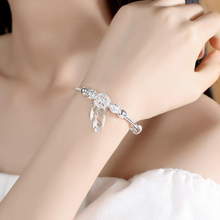 Justerbart drömfångararmband i 925 silver