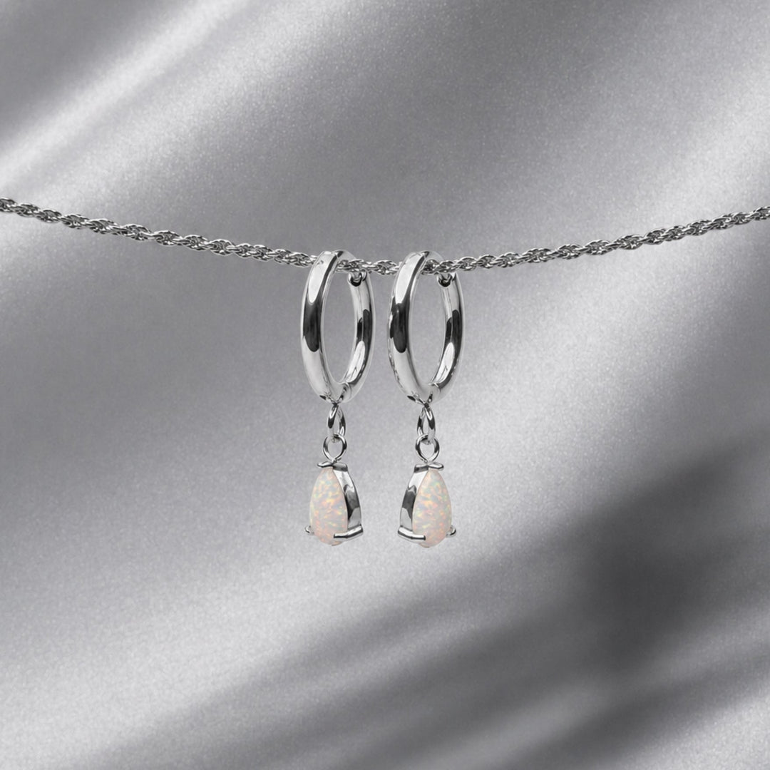 Ringörhängen Opal