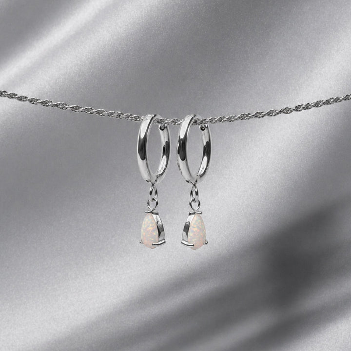 Ringörhängen Opal