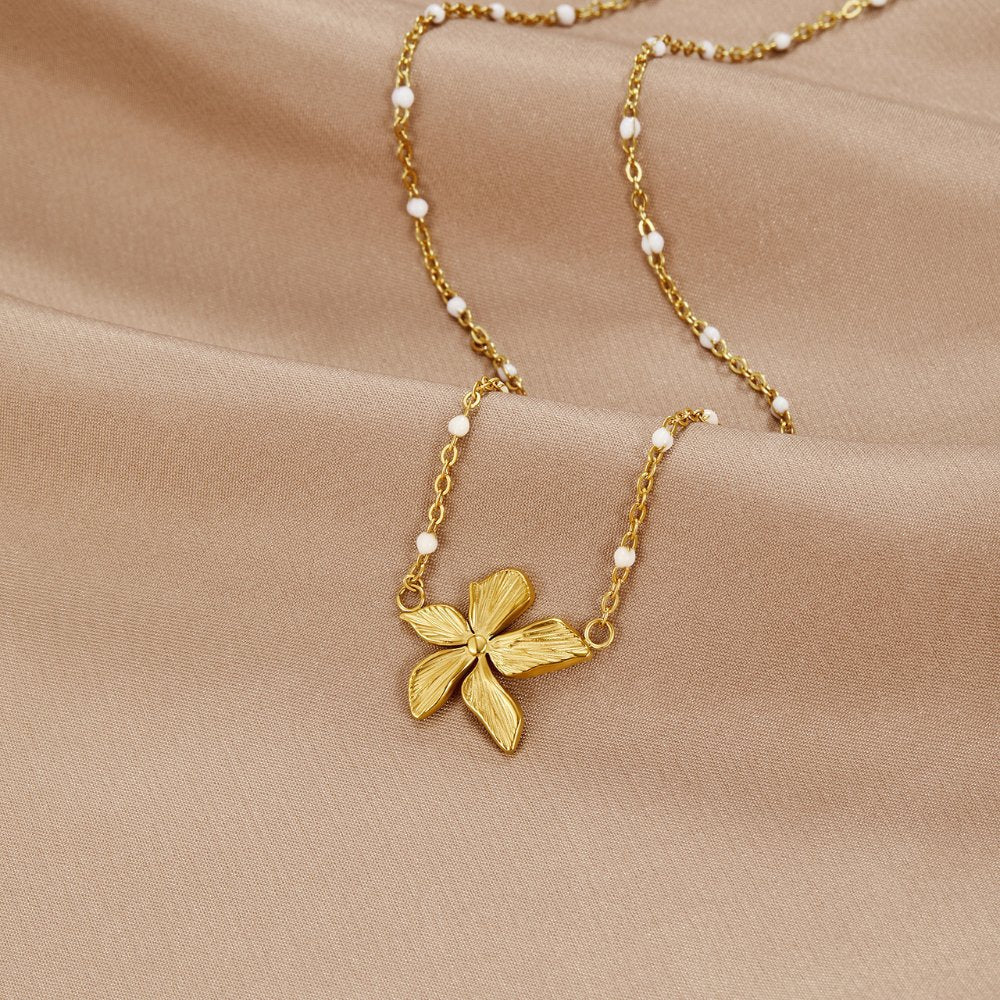 Iris Halsband med Blomhänge