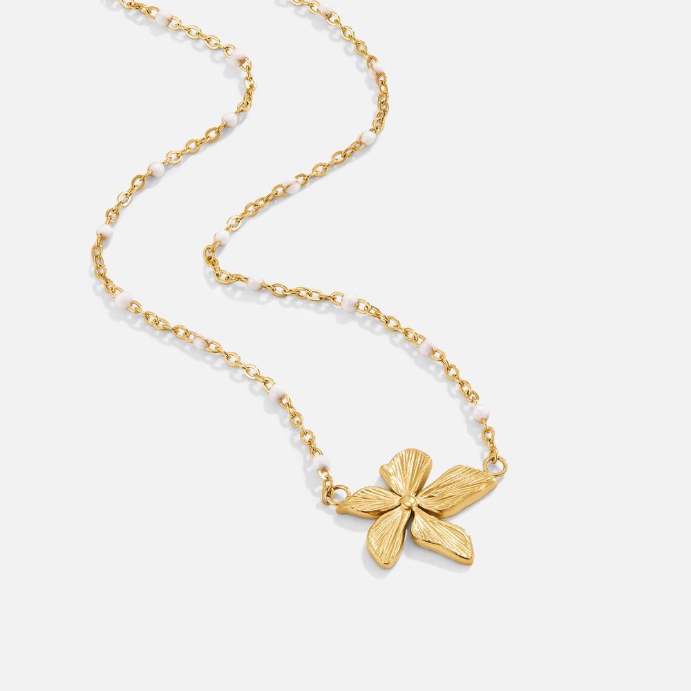 Iris Halsband med Blomhänge