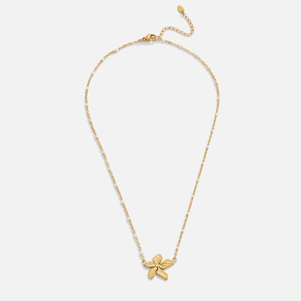 Iris Halsband med Blomhänge