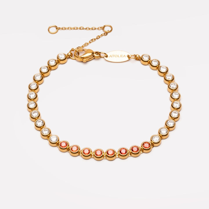 Körsbärsrött Tennisarmband